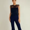 Nick Illusion Top in blu notte
