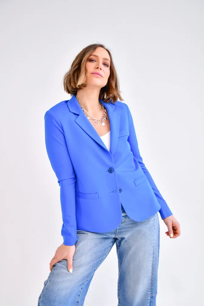 Nina Sweatshirt Blazer in cerulean