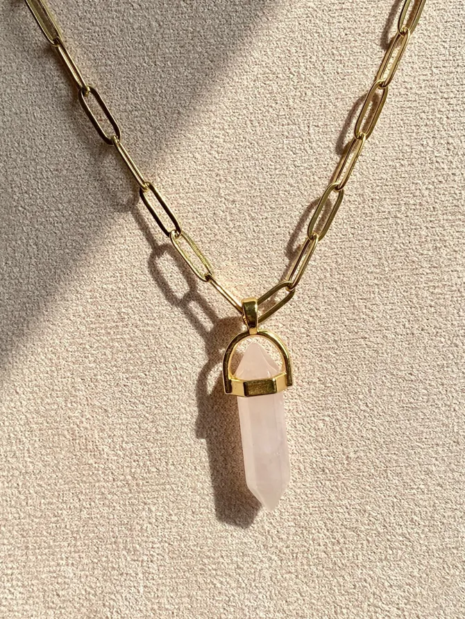 Nito Necklace in gold crystal