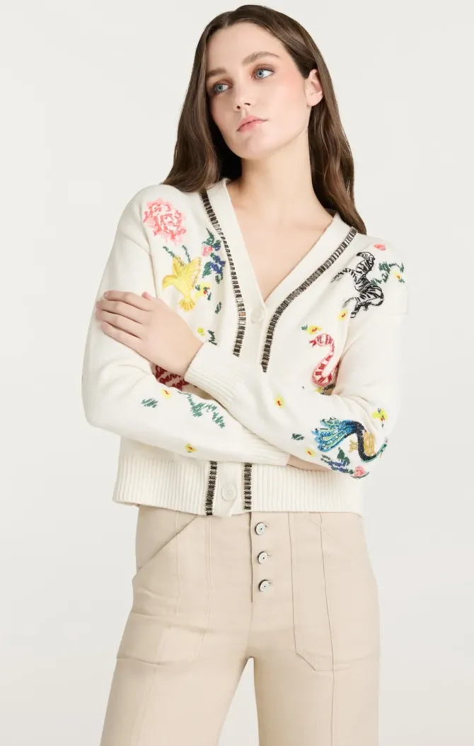 NYLA PATCH ANIMAL CARDIGAN