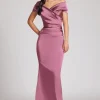 Off Shoulder Beatrix Gown in amethyst
