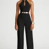 Oki Cutout Stretch Crepe Halter Jumpsuit