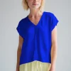 Olivia Blouse in royal blue