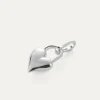 Padlock Heart Charm in silver