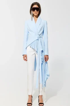Peggy Signature tuxedo jacket in light blue