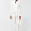 Peggy tuxedo jacket in off white