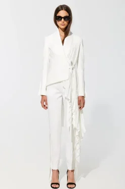 Peggy tuxedo jacket in off white