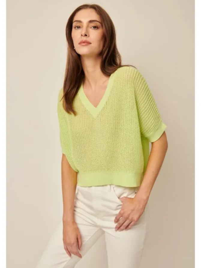 Piper Knit Top in LIMEADE