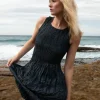 Quenelle Smash Pocket Dress in black