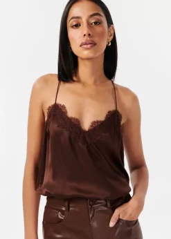 Racer Charmeuse Camisole IN JAVA