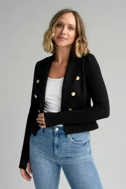 Rachel short blazer in black