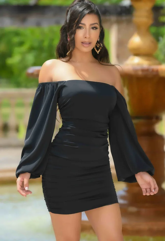 Rhea Dress in Black – S