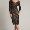Senoia Sequin Embroidered Illusion Dress