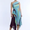 Shaina Printed Pleated Dress