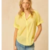 Shay Rolled Sleeve Shirt IN LEMON DROP