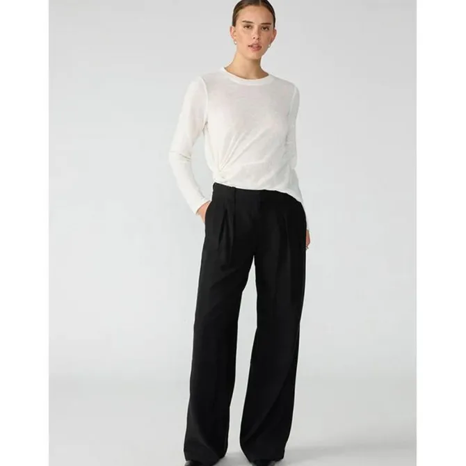 Slouchy Gab Trouser Pant in black
