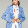 Sophia Jacket in blue stripe