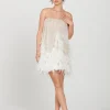 Stevie Strapless Feather Dress