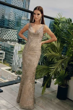 Summer rhinestone detail gown