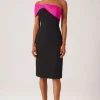 Taran Asymmetrical Crepe Sheath Dress