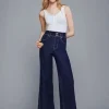The Seamed Wide Trouser in Rinse
