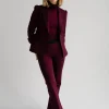 Tiffany Pant in deep burgundy