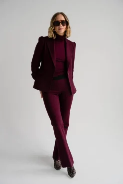 Tiffany Pant in deep burgundy