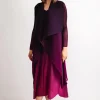 Ulissa Chiffon Coat in mulberry ombre