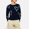 Valentina Crew Top in navy