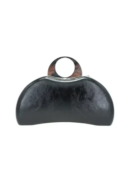 Veriana Metallic Clutch in black