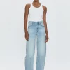Wes High Rise Barrel Jean in clever