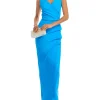 Zalfa Sleeveless V Neck Gown
