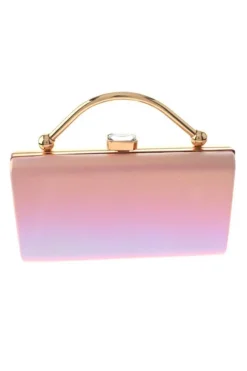 Zion Ombre Clutch in pink